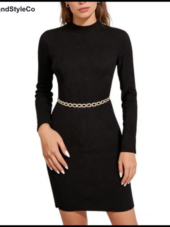 Accessories - Metal Waist Chain Adjustable Body Chain Link Belt for Dress & Jeans